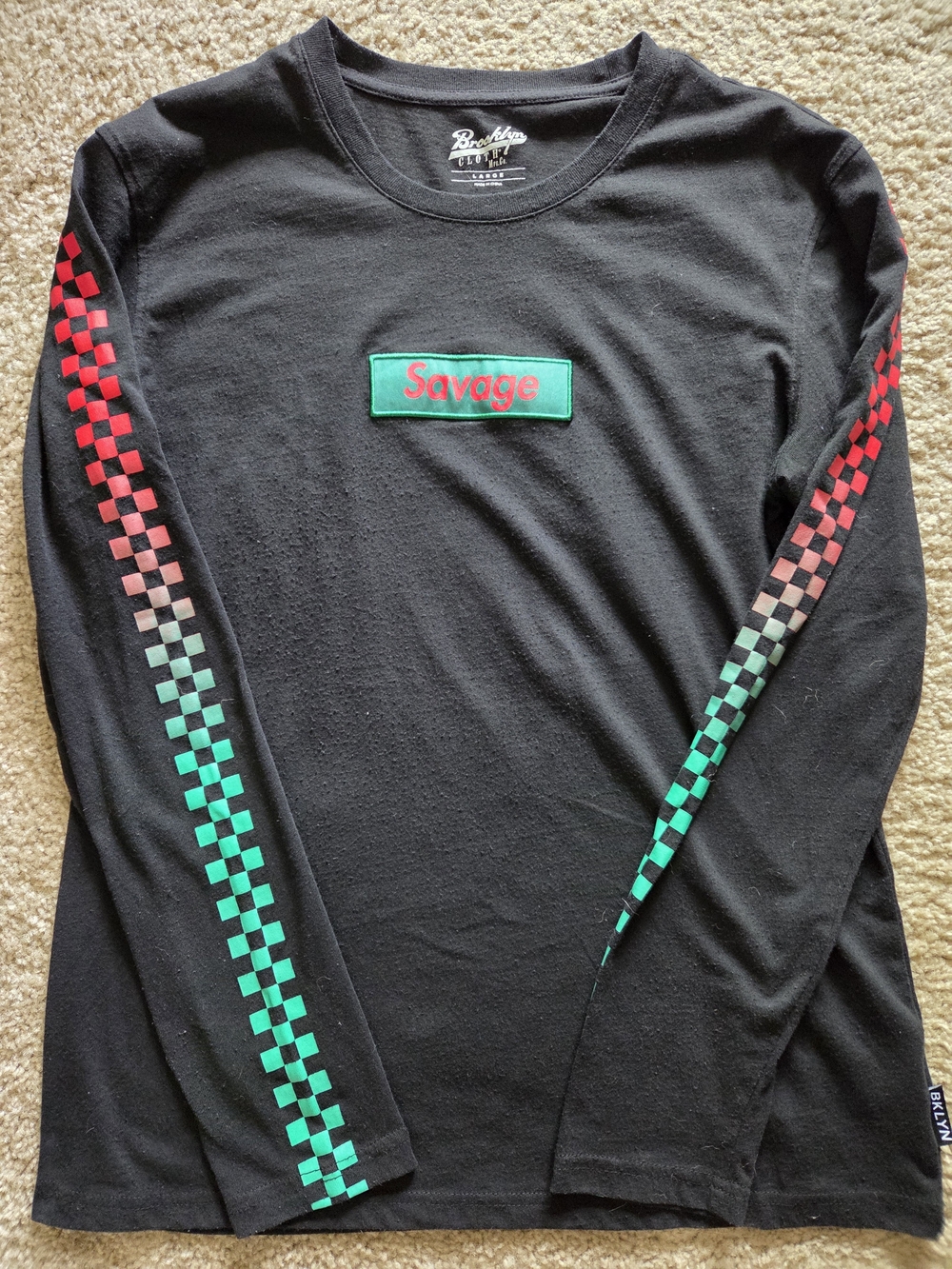 BROOKLYN CLOTH Black Graphic Savage T-Shirt Size Large